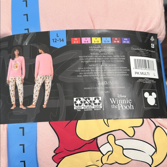 🏈 NWT Disney Winnie The Pooh Pajama Set - Picture 3 of 3